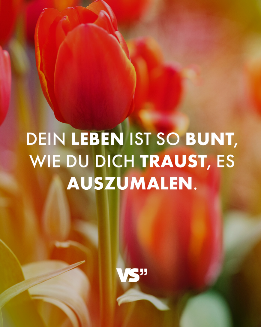 Dein Leben ist so bunt, wie du dich traust, es auszumalen.