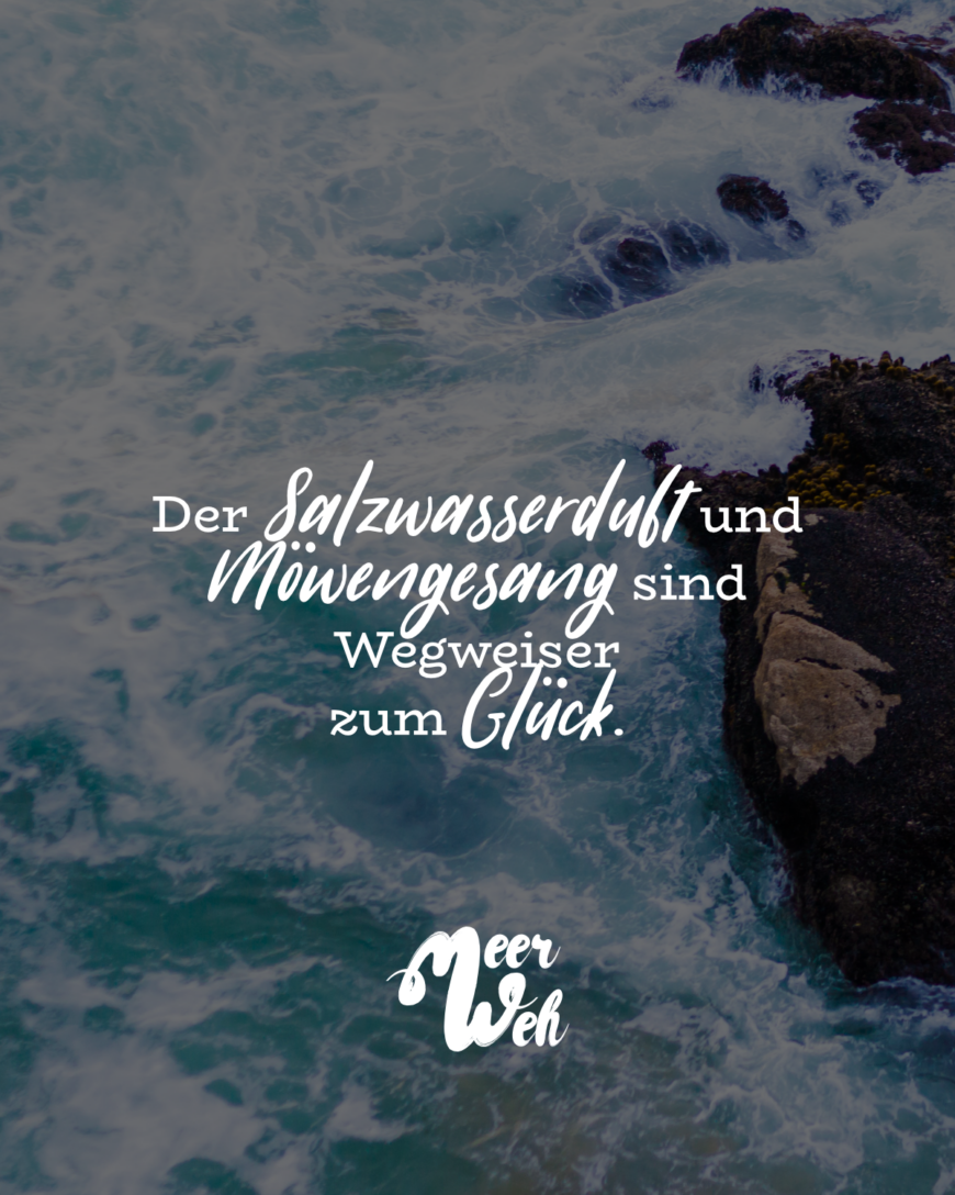 Der Salzwasserduft und Möwengesang sind Wegweiser zum Glück.