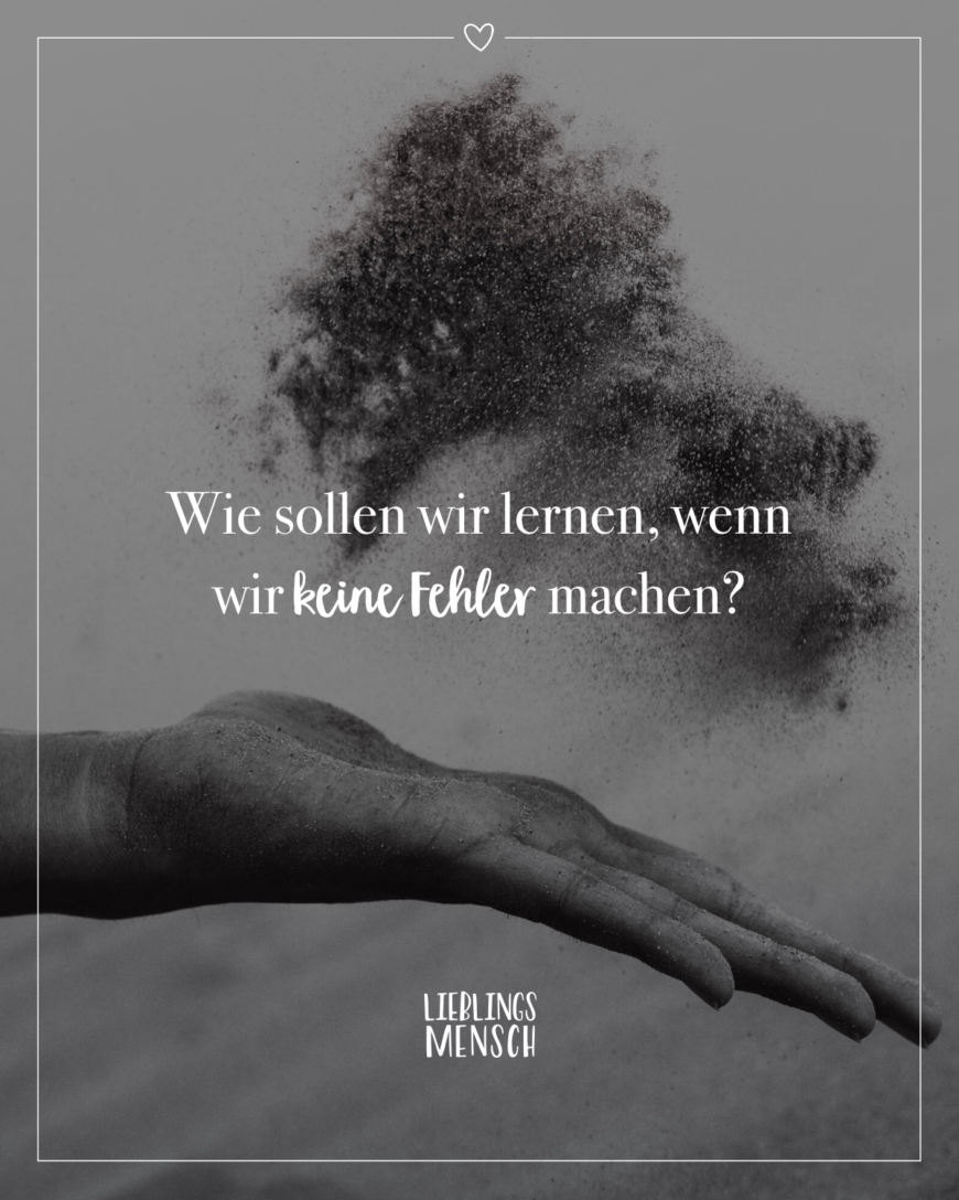 Wie sollen wir lernen, wenn wir keine Fehler machen?