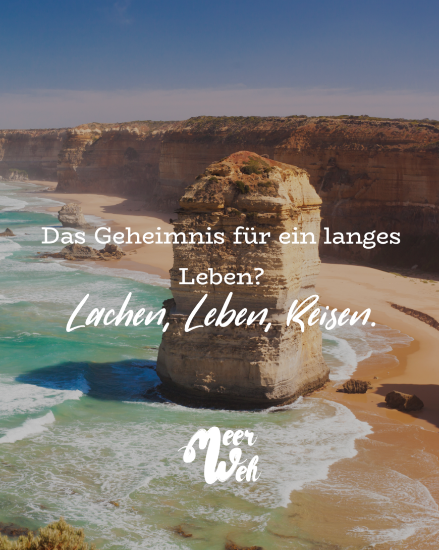 Das Geheimnis für ein langes Leben? Lachen, Leben, Reisen.